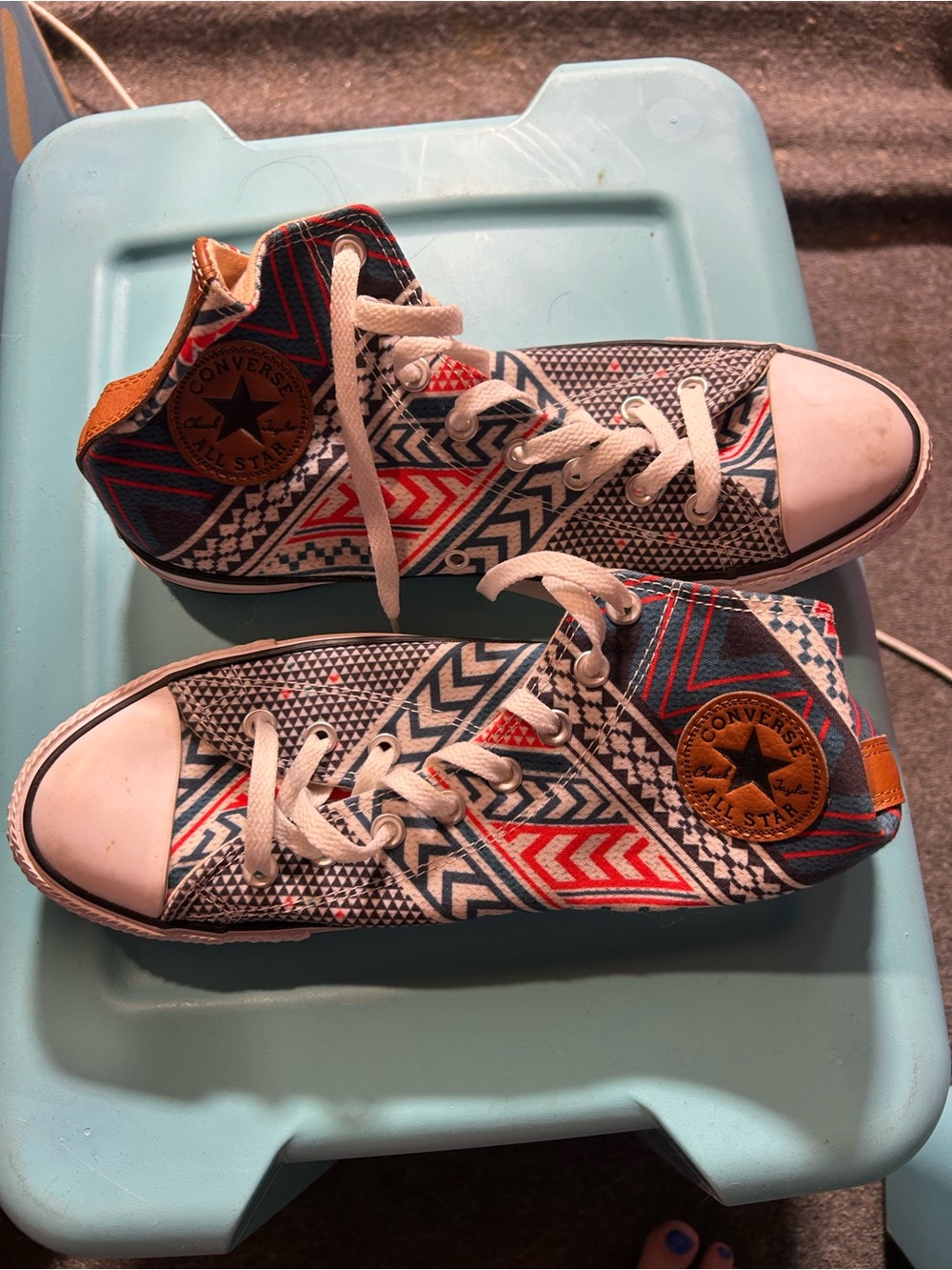 Converse Women's High Top Sneakers - Multicolor Aztec Print